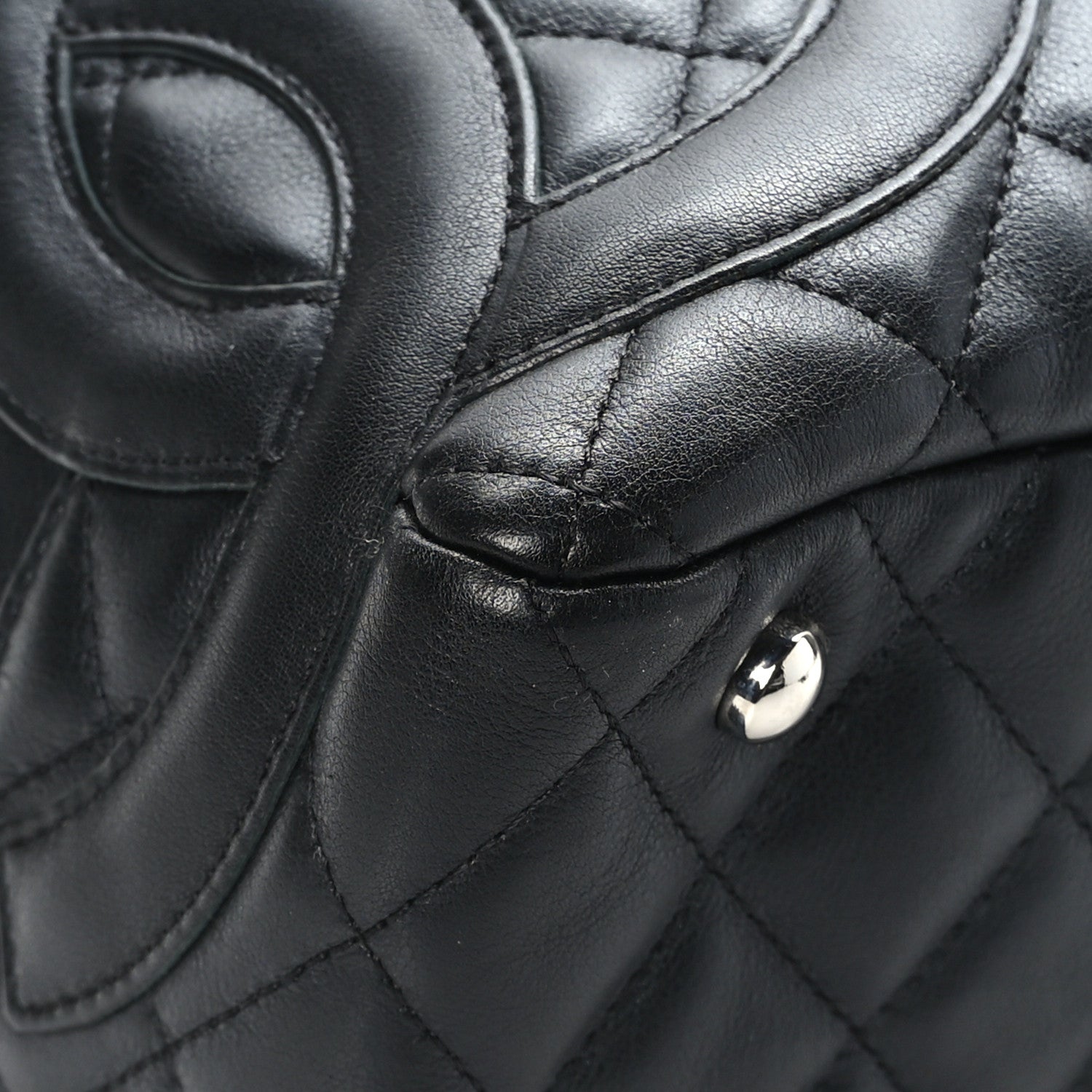 Chanel Calfskin Quilted Large Cambon Bowler Black 8 of 11