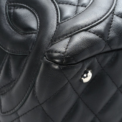 Chanel Calfskin Quilted Large Cambon Bowler Black 8 of 11