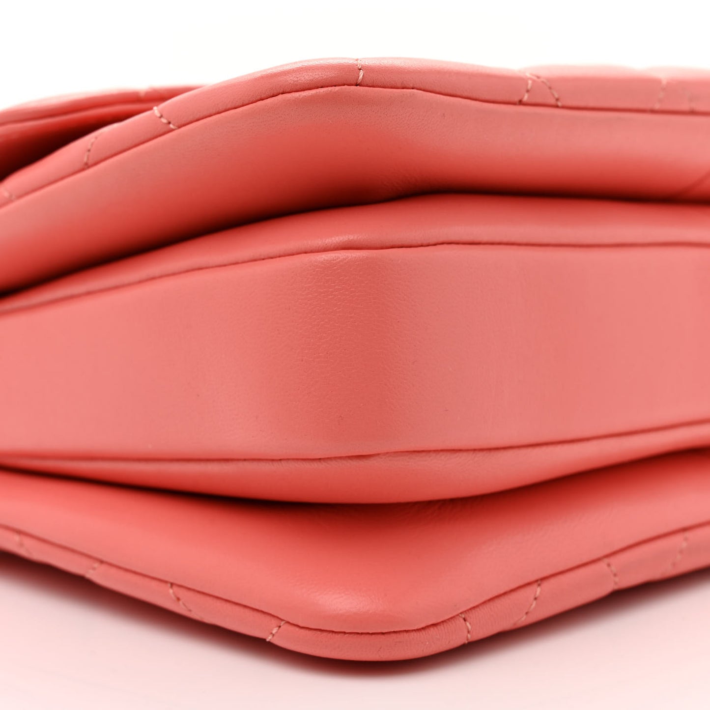 Lambskin Quilted Small Trendy Chain CC Flap Dual Handle Bag Coral