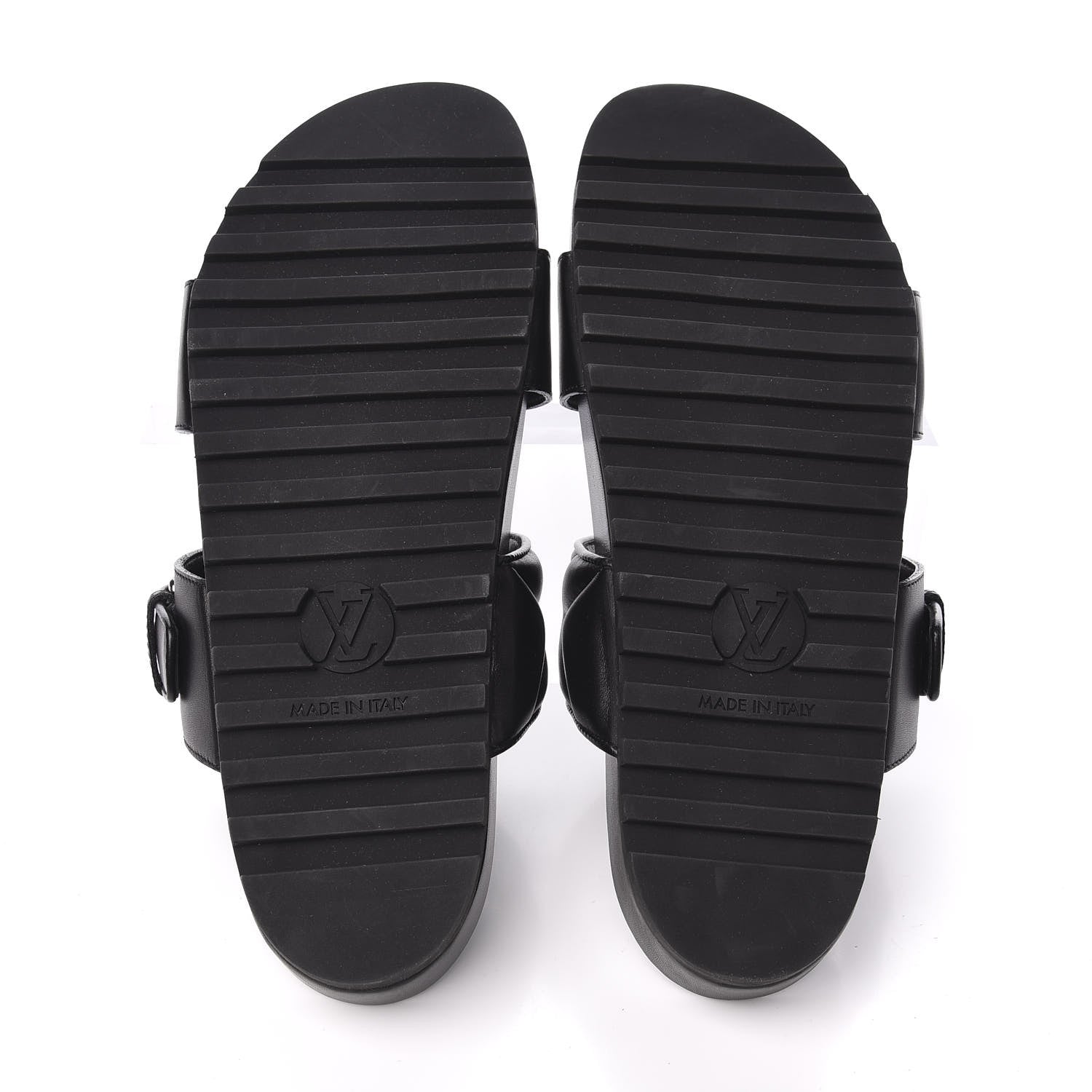 Louis Vuitton Calfskin New Wave Bom Dia Mule Sandals 37 Black 5 of 9