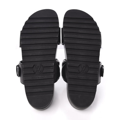 Louis Vuitton Calfskin New Wave Bom Dia Mule Sandals 37 Black 5 of 9
