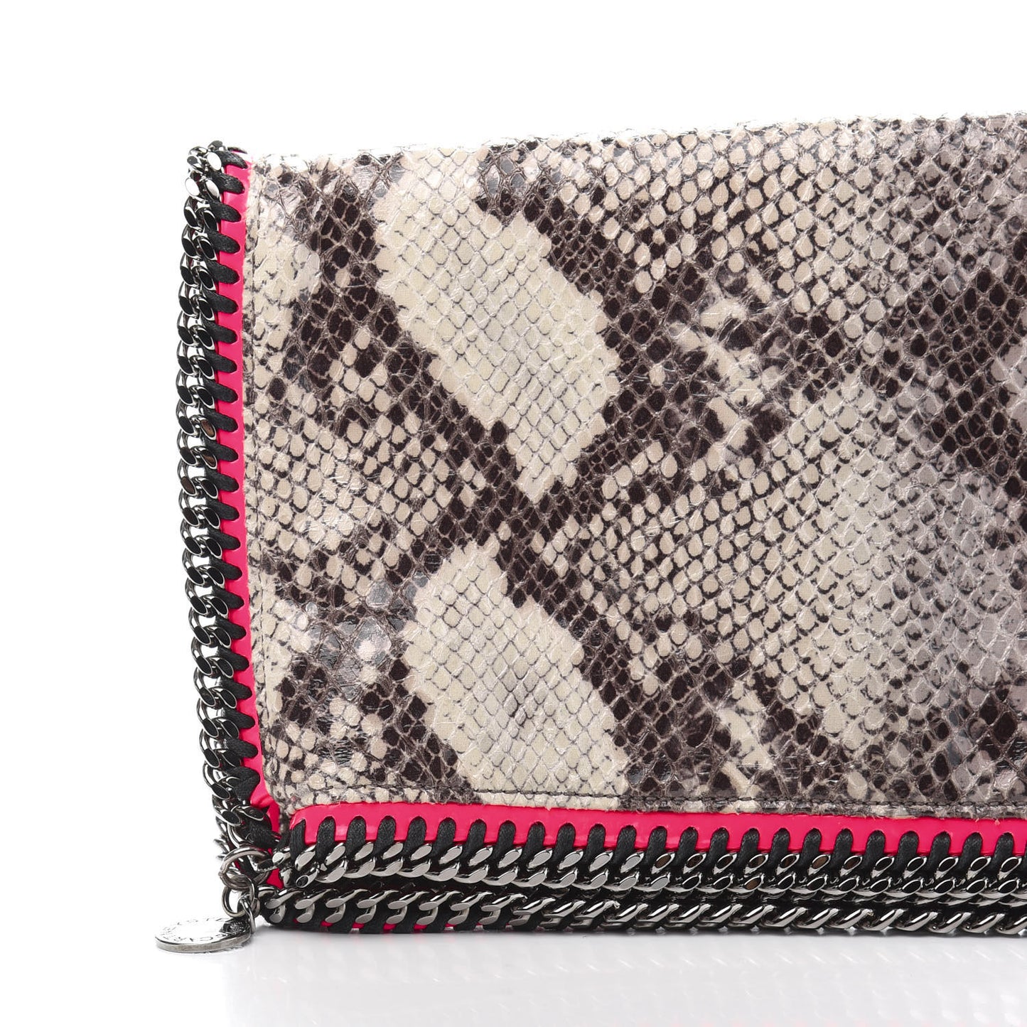 Eco Python Falabella Clutch Chalk Pink