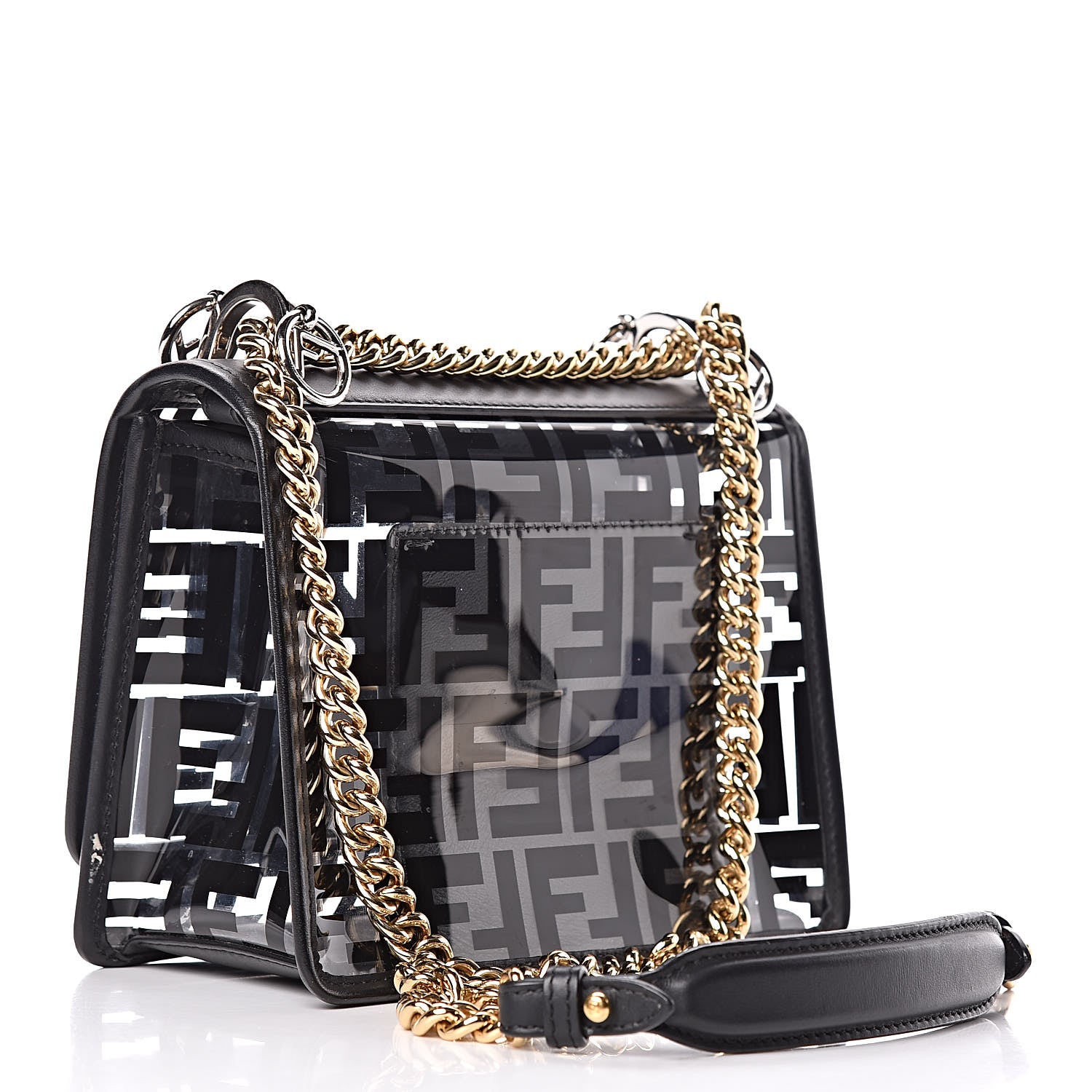 Fendi TPU FF Vitello Century F is Fendi Small Kan I Shoulder Bag Black 3 of 9