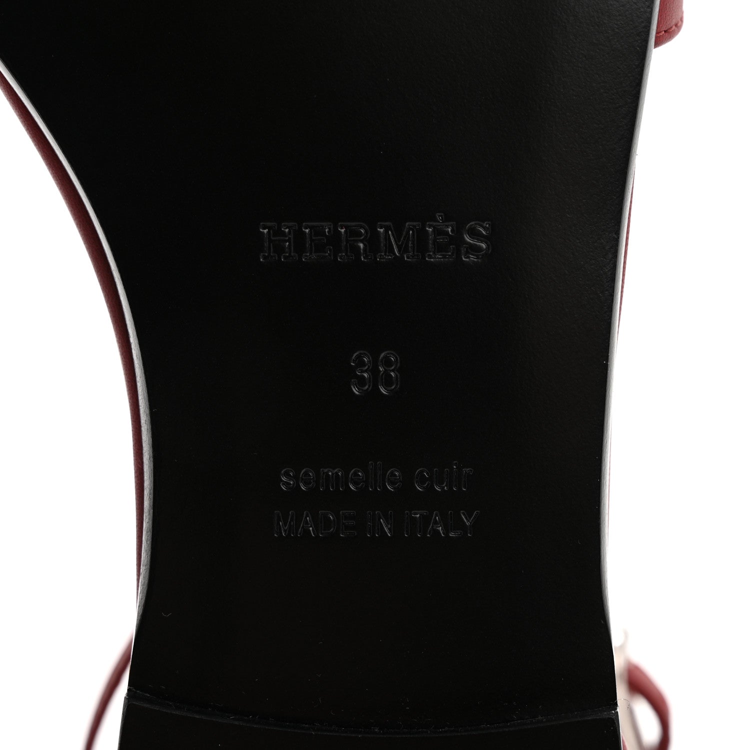 Hermes Calfskin Desiree Sandals 38 Rouge H 7 of 9
