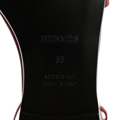 Hermes Calfskin Desiree Sandals 38 Rouge H 7 of 9
