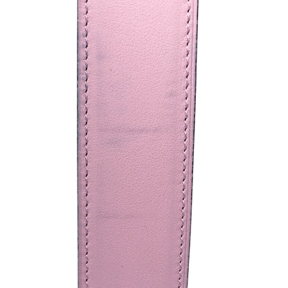 Hermes Box Togo 32mm Martelee H Belt 90 Rose Sakura Blue Nuit 7 of 8