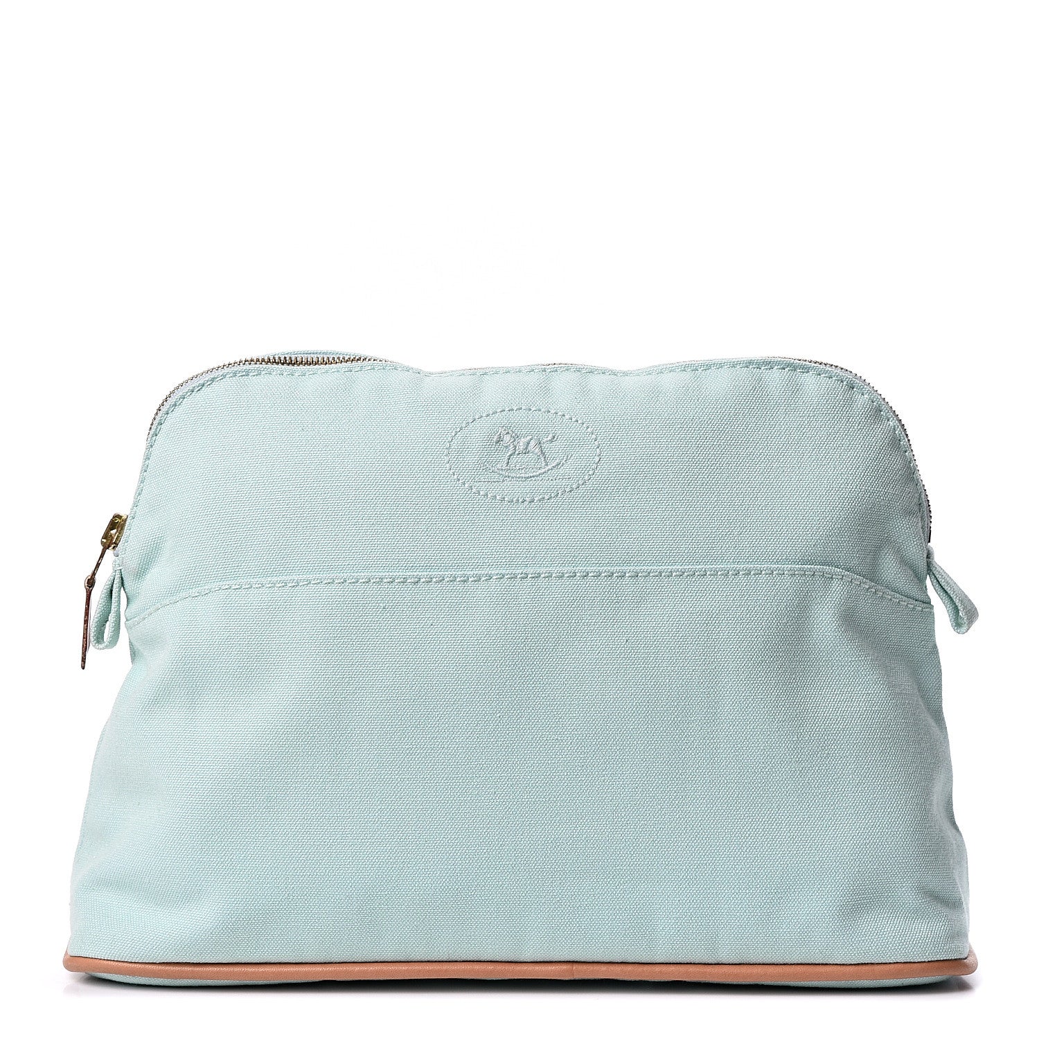 Hermes Cotton Canvas Bolide Travel Cosmetic Pouch MM 1 of 9