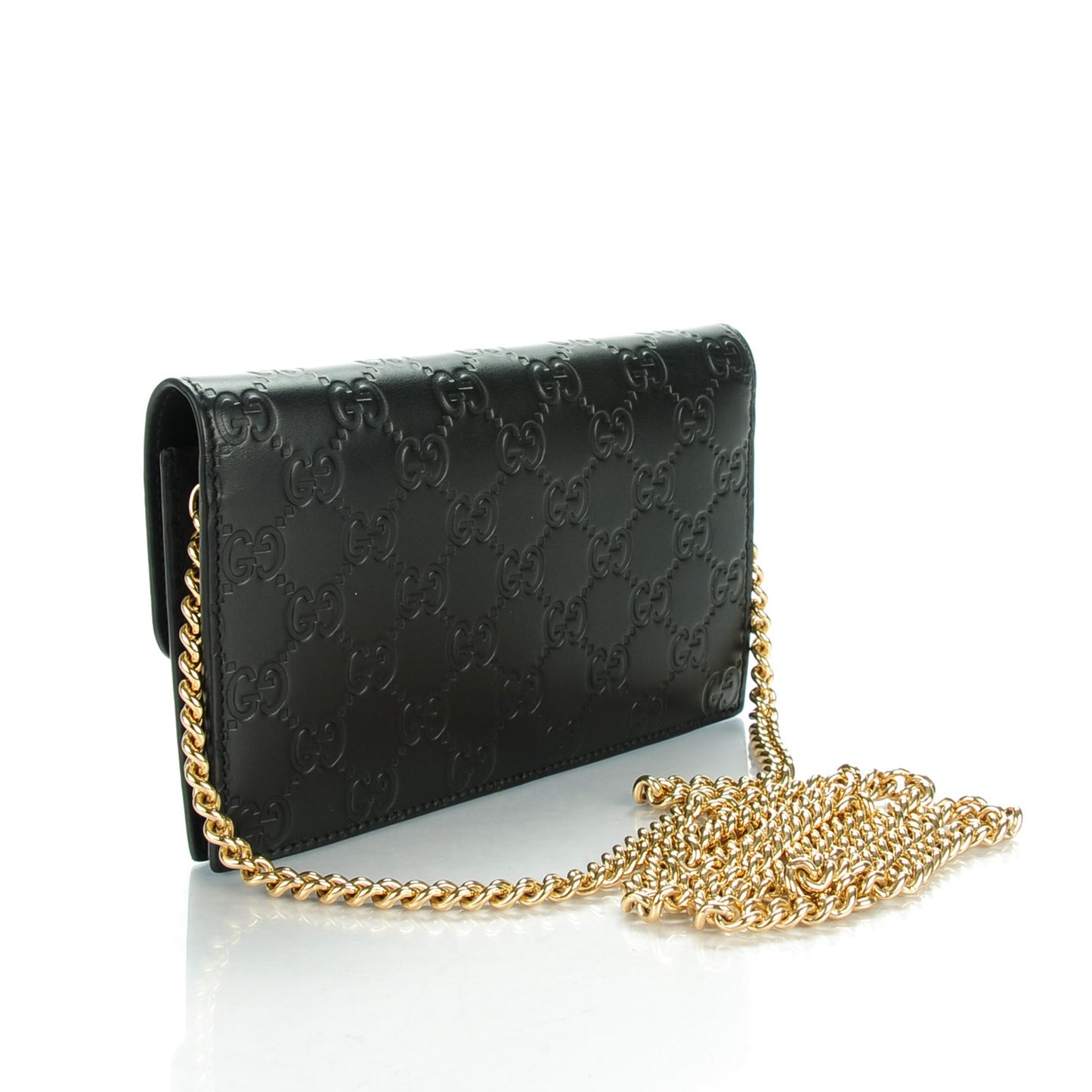 Guccissima Icon Chain Wallet Black