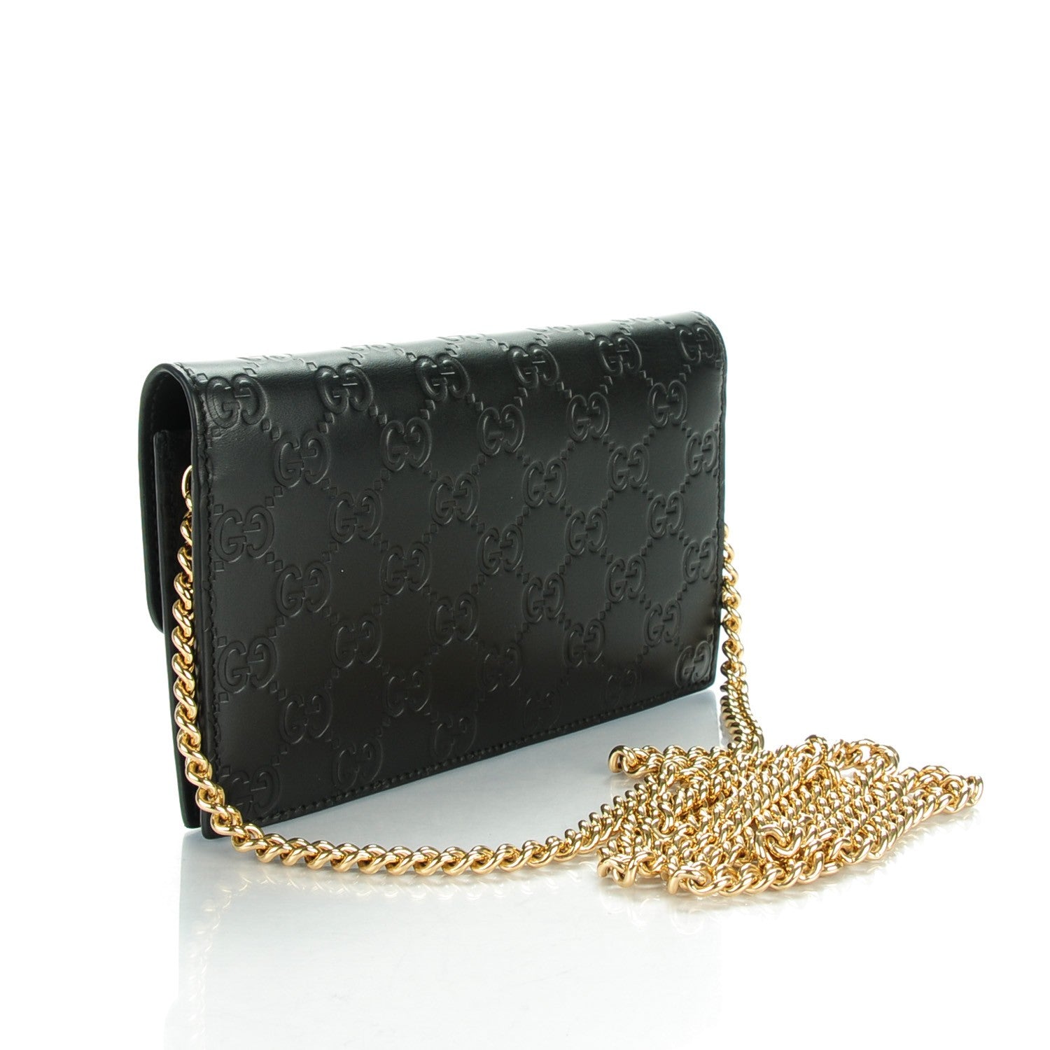 Gucci Guccissima Icon Chain Wallet Black 3 of 7