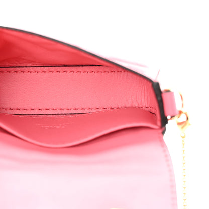 Fendi Nappa Matisse FF Embossed Nano Maxi Buckle Baguette Charm Pink Dalia 5 of 8