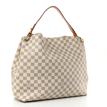 Louis Vuitton Damier Azur Graceful MM Rose Ballerine 3 of 16