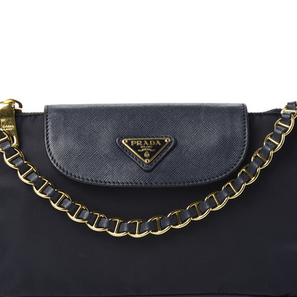 Prada Tessuto Nylon Saffiano Crossbody Bag Navy 8 of 8