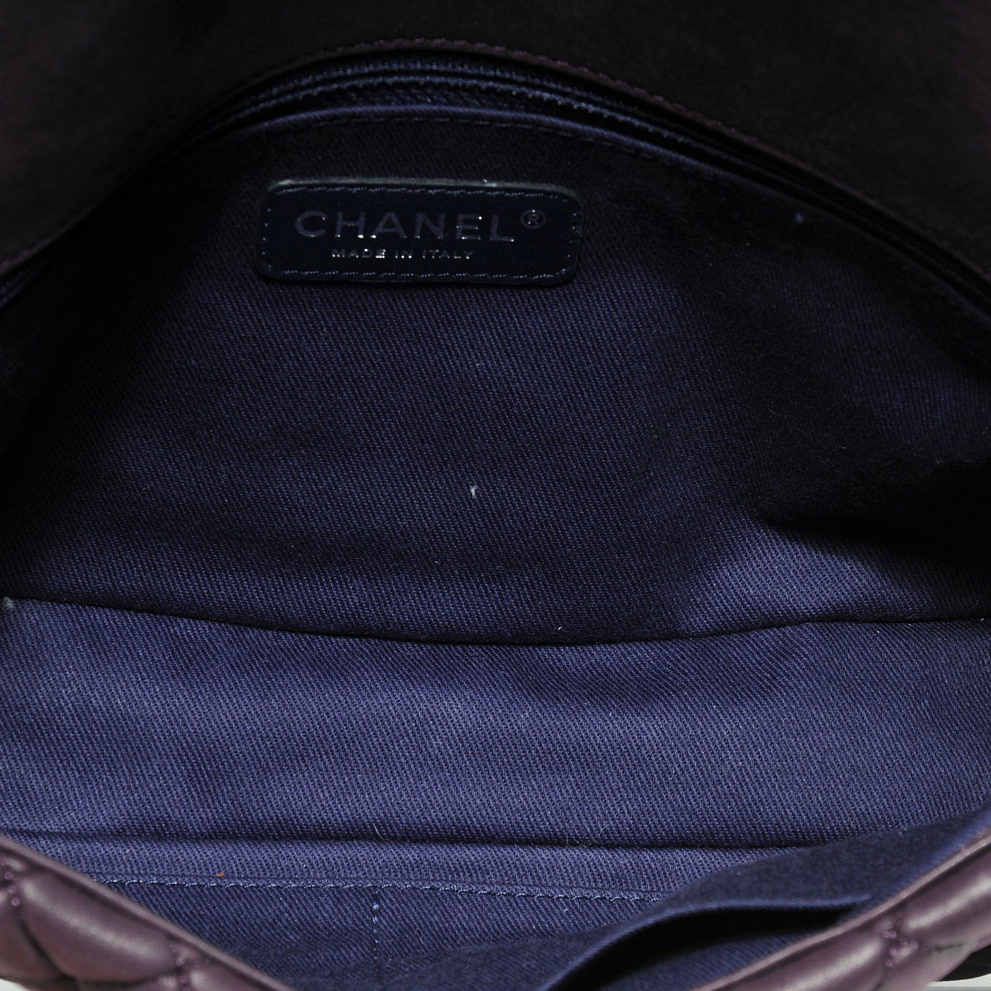 Chanel Iridescent Calfskin Quilted Large New Bubble Flap Plum 8 of 8