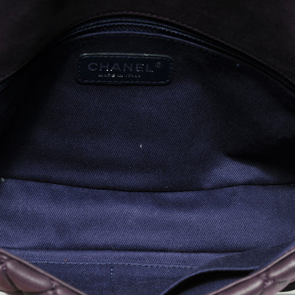 Chanel Iridescent Calfskin Quilted Large New Bubble Flap Plum 8 of 8