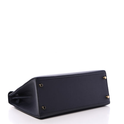 Hermes Epsom Kelly Sellier 28 Bleu Indigo 4 of 42