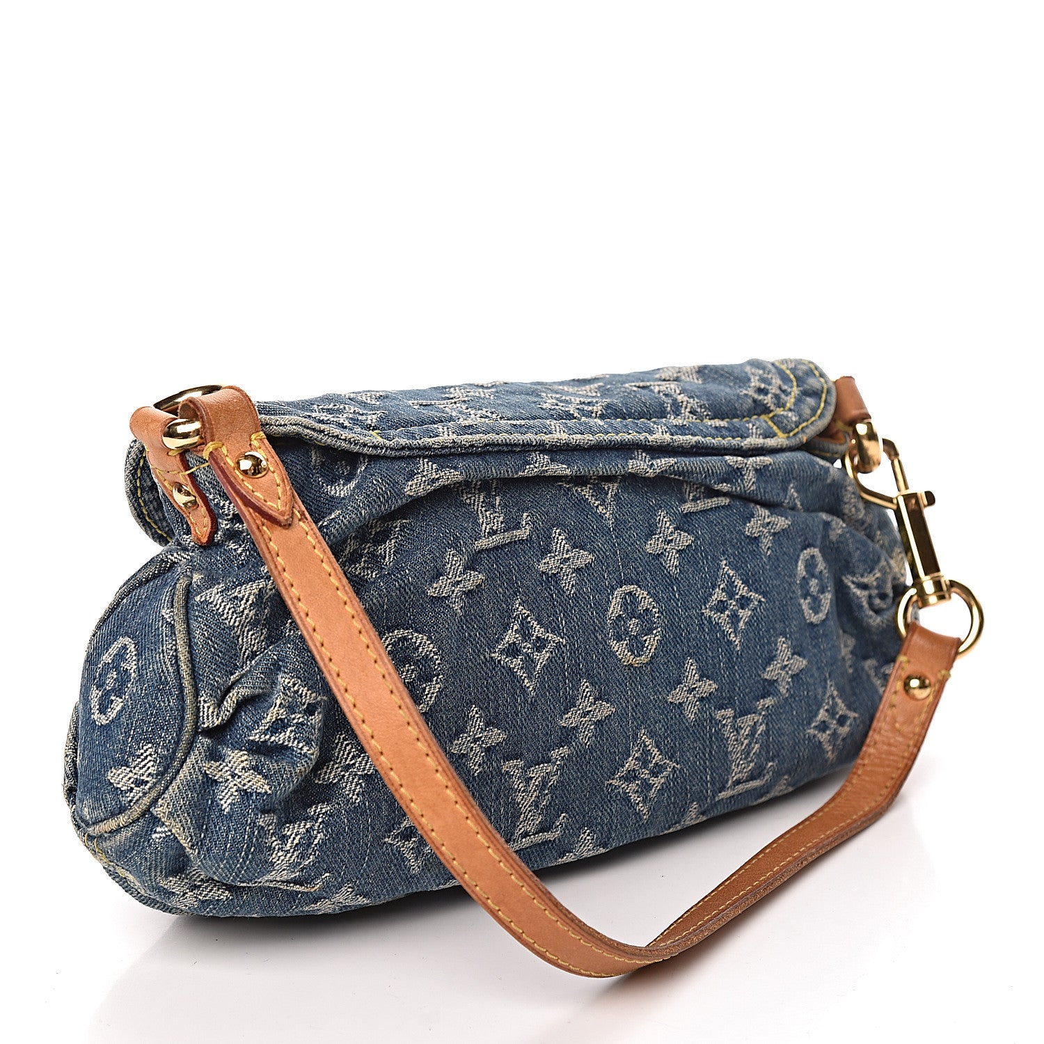 Louis Vuitton Monogram Denim Mini Pleaty Blue 4 of 14