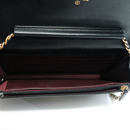 Chanel Lambskin Quilted Wallet On Chain WOC Black 7 of 8