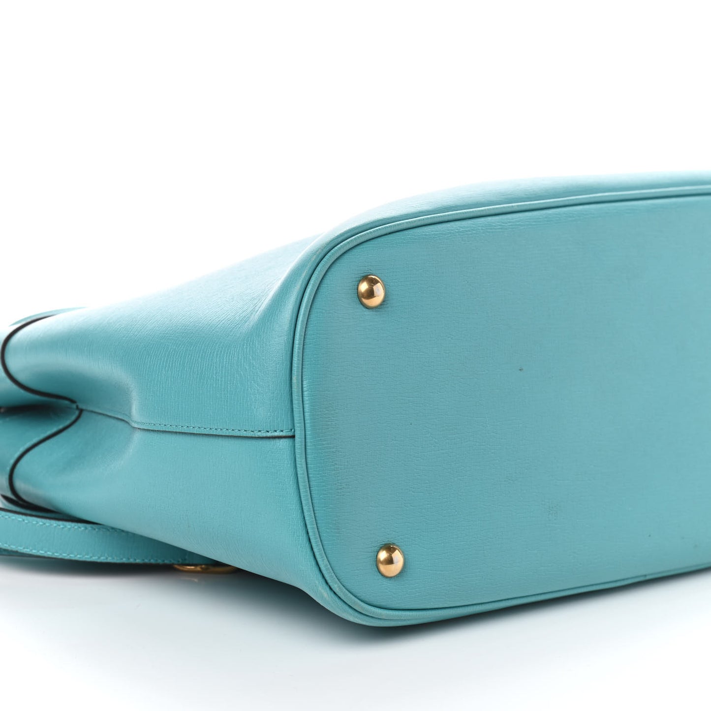 Textured Calfskin Medium Bright Bit Tote Blue