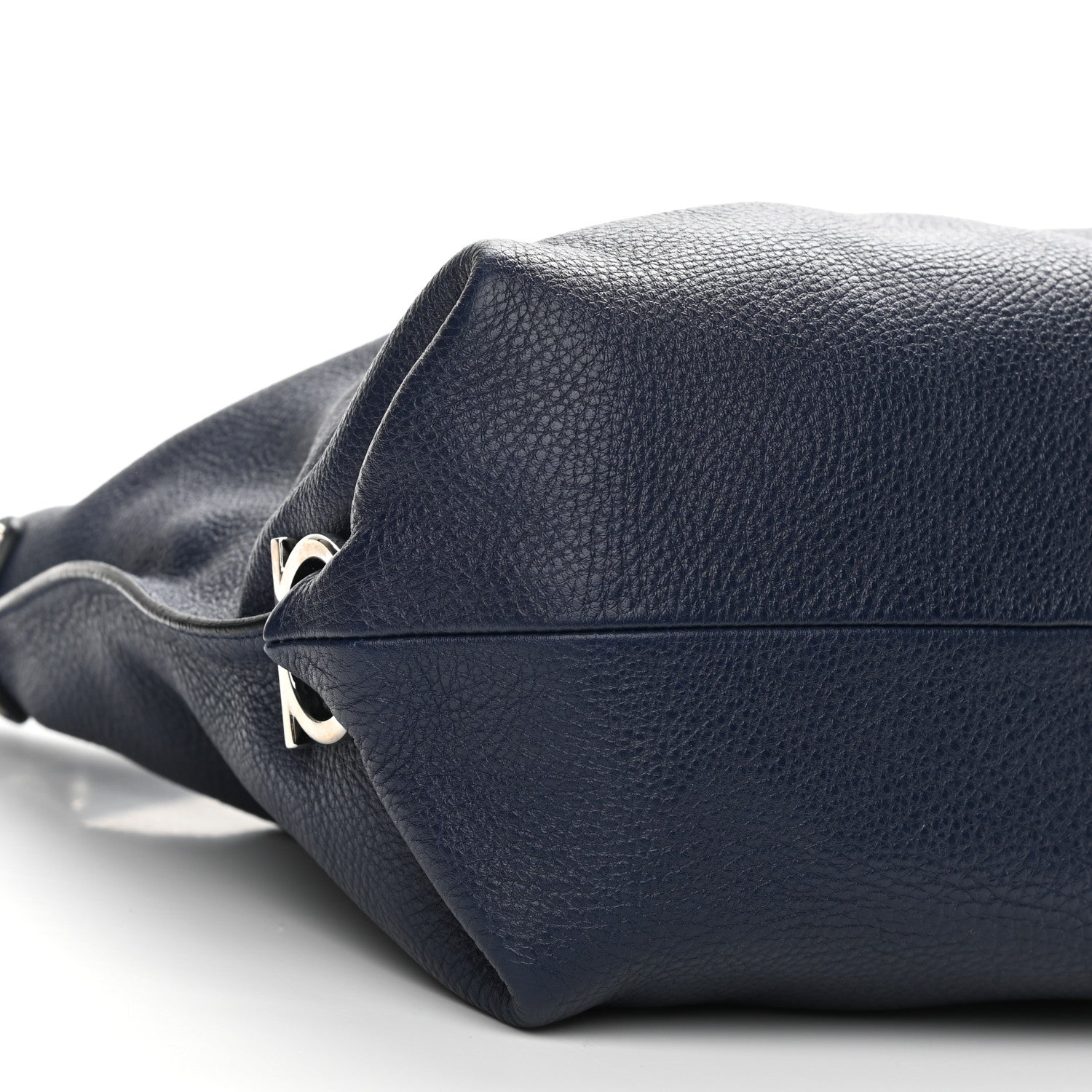 Salvatore Ferragamo Calfskin Fanisa Gancini Hobo Oxford Blue 9 of 10