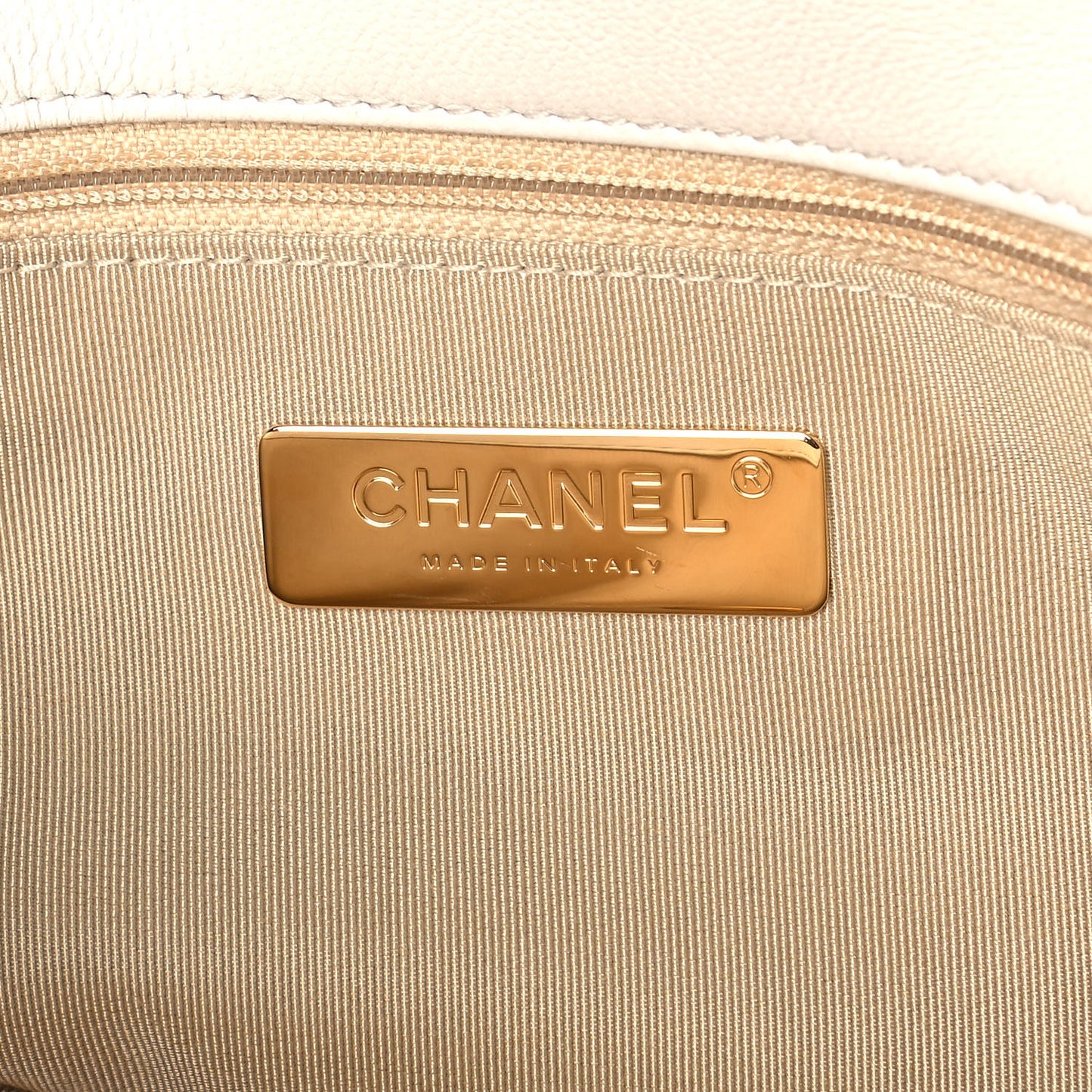 Goatskin Quilted Medium Chanel 19 Flap White