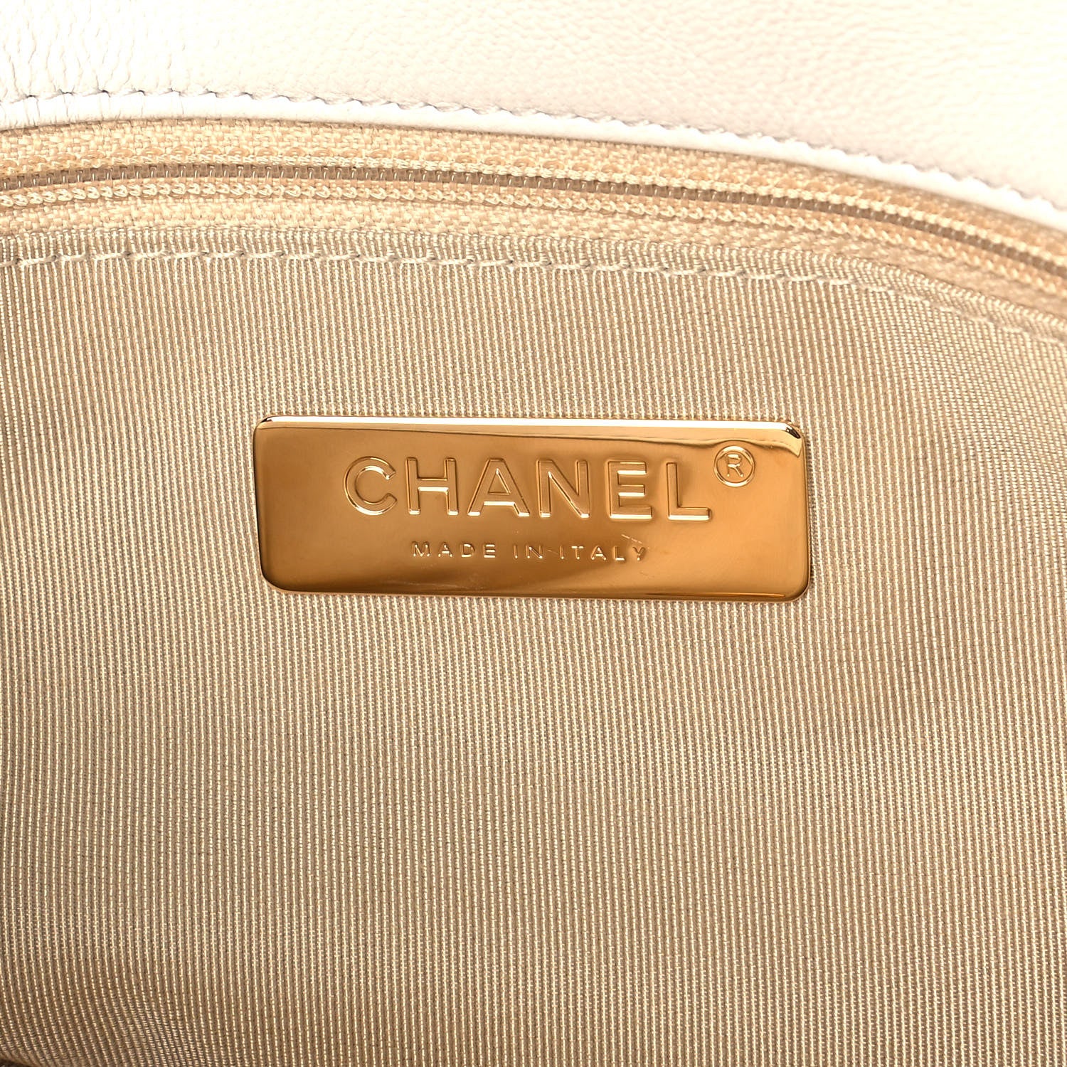 Chanel Goatskin Quilted Medium Chanel 19 Flap White 6 of 12