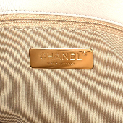 Chanel Goatskin Quilted Medium Chanel 19 Flap White 6 of 12