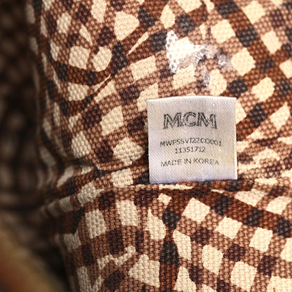 MCM Visetos Medium Liz Reversible Shopper Tote Cognac 6 of 17