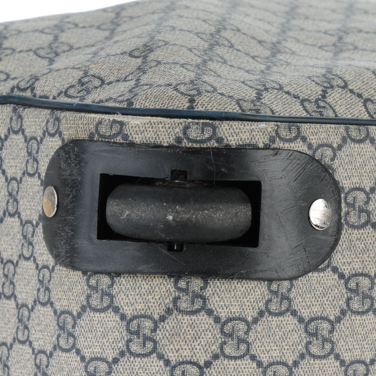 GG Plus Monogram Large Carry On Duffle Trolley Navy