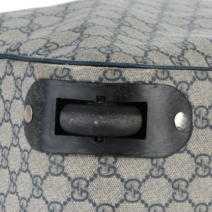 Gucci GG Plus Monogram Large Carry On Duffle Trolley Navy 9 of 12