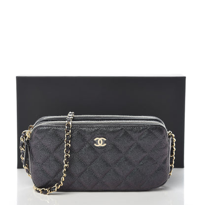 Chanel Iridescent Caviar Quilted Clutch With Chain Black 13 of 13