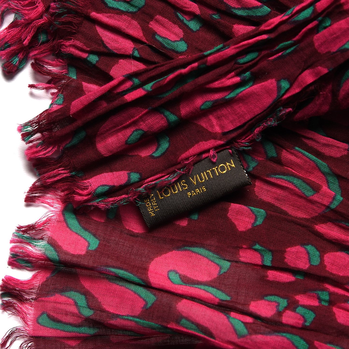 Cotton Leopard Stole Rouge Fauviste