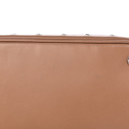 Prada City Calf Grommet Medium Double Zip Tote Caramel 10 of 13