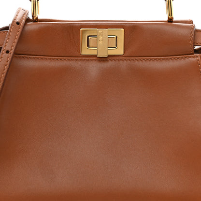 Fendi Nappa Mini Peekaboo Iconic Satchel Corteccia 9 of 11