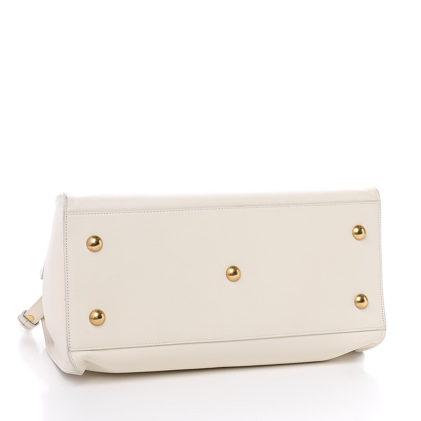 Calfskin Small Classic Y Cabas White
