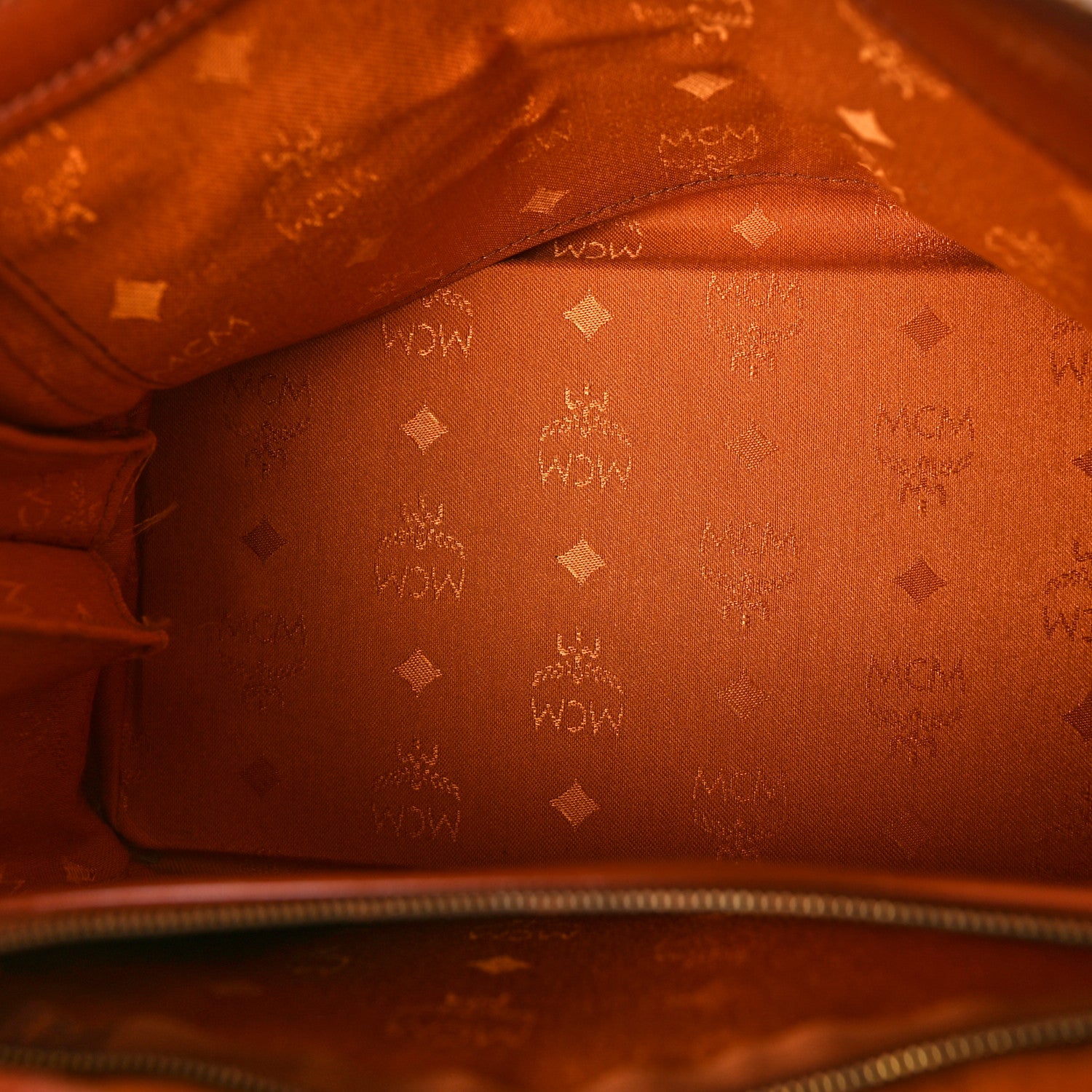 MCM Visetos Essential Boston Bag Cognac 4 of 8