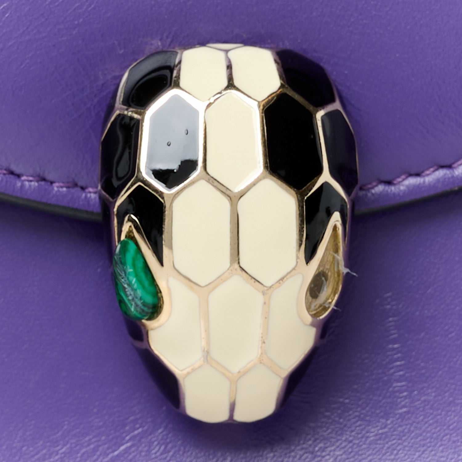 Bulgari Calfskin Serpenti Forever Top Handle Purple 8 of 10