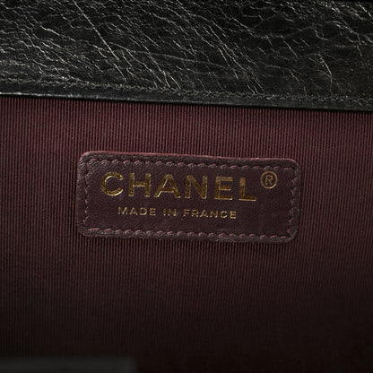 Chanel Crumpled Calfskin Quilted Flap Black 6 of 11