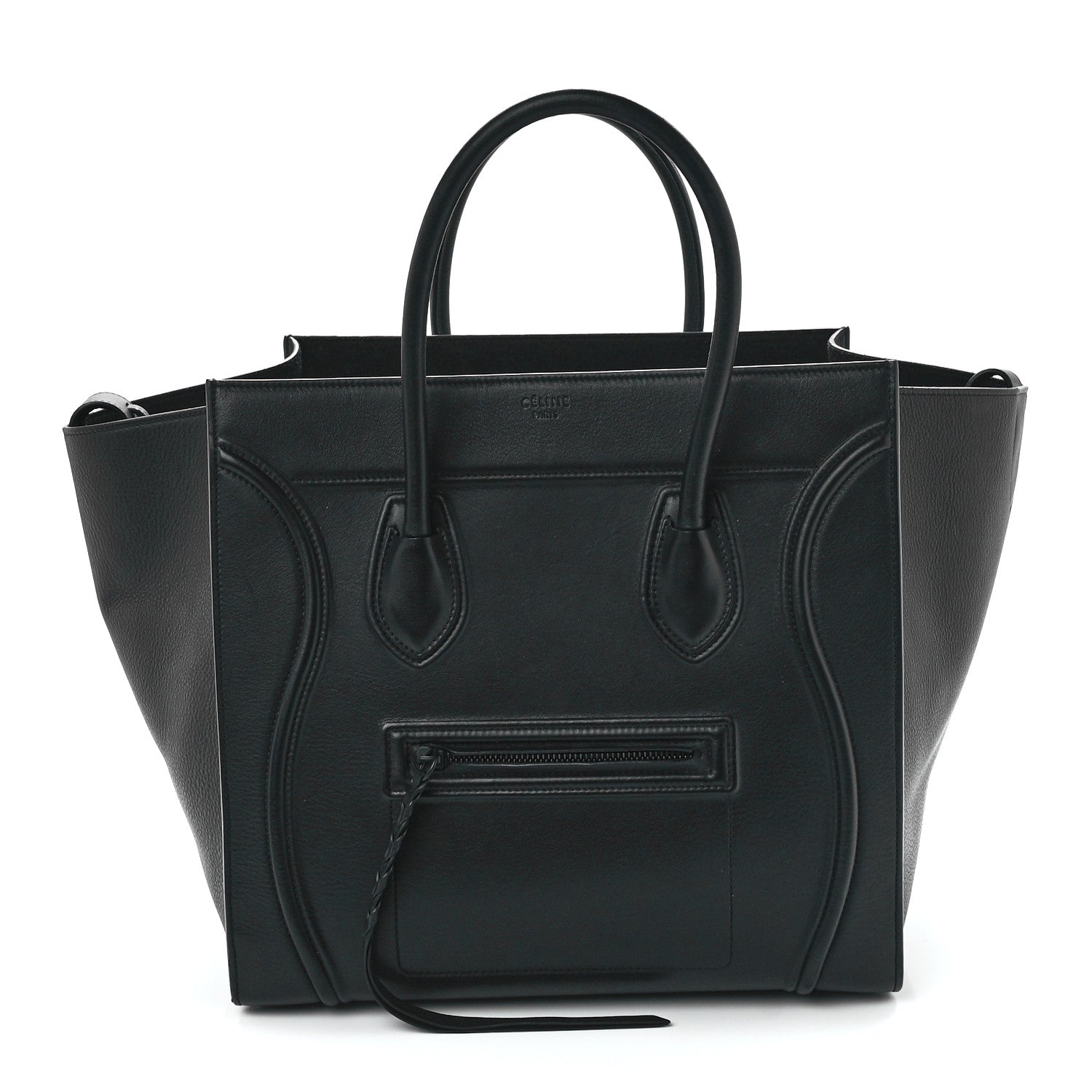 Celine Grained Calfskin Medium Phantom Luggage Black 1 of 13