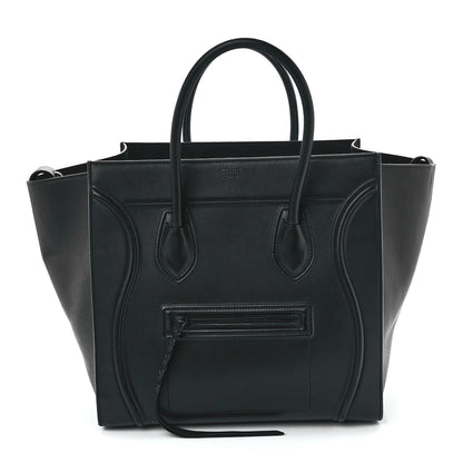 Celine Grained Calfskin Medium Phantom Luggage Black 1 of 13