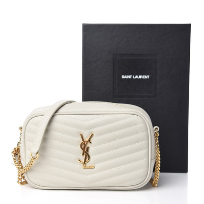 Saint Laurent Grain De Poudre Matelasse Monogram Mini Lou Camera Bag Blanc Vintage 11 of 11