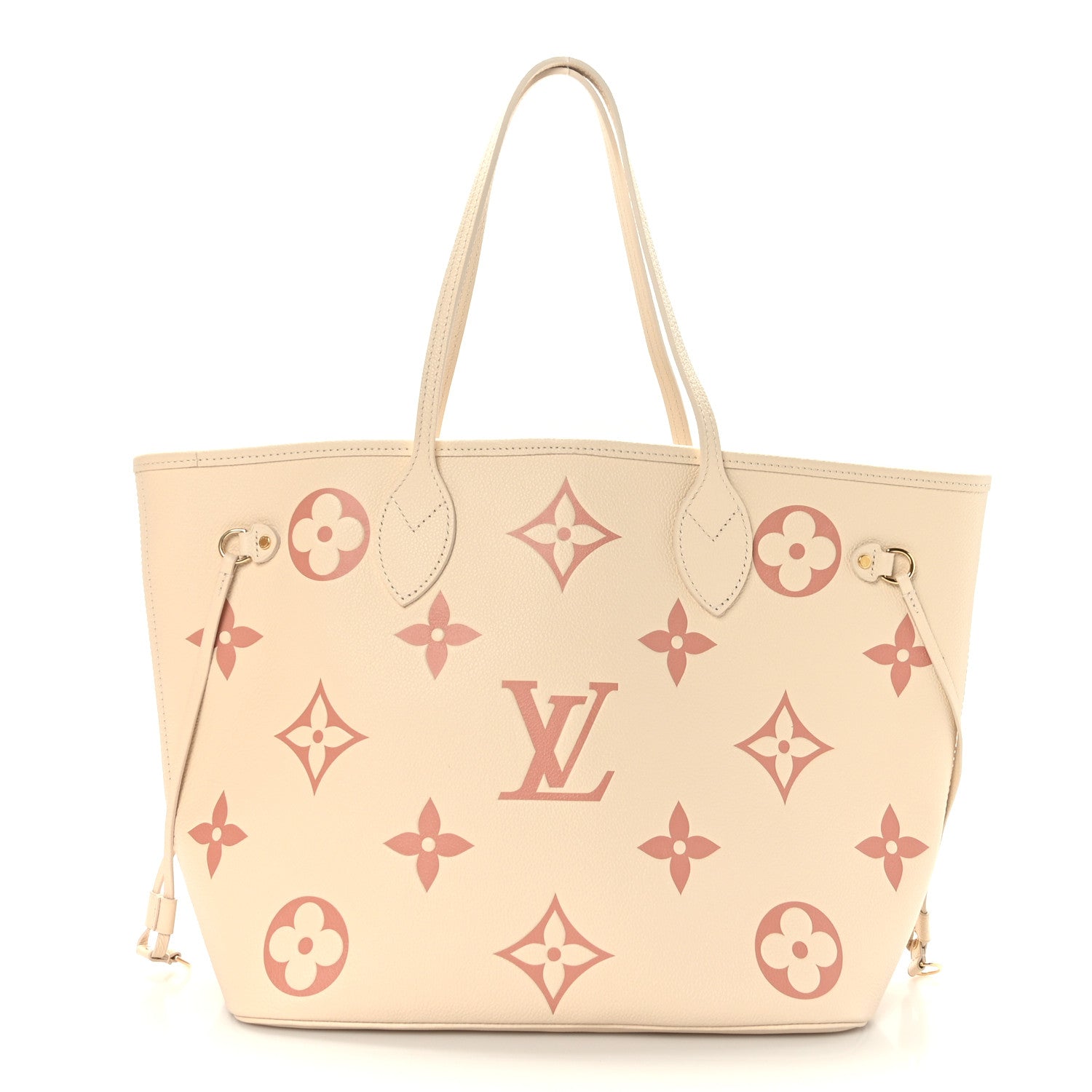 Louis Vuitton Empreinte Monogram Giant Neverfull MM Creme Rose Trianon 3 of 9