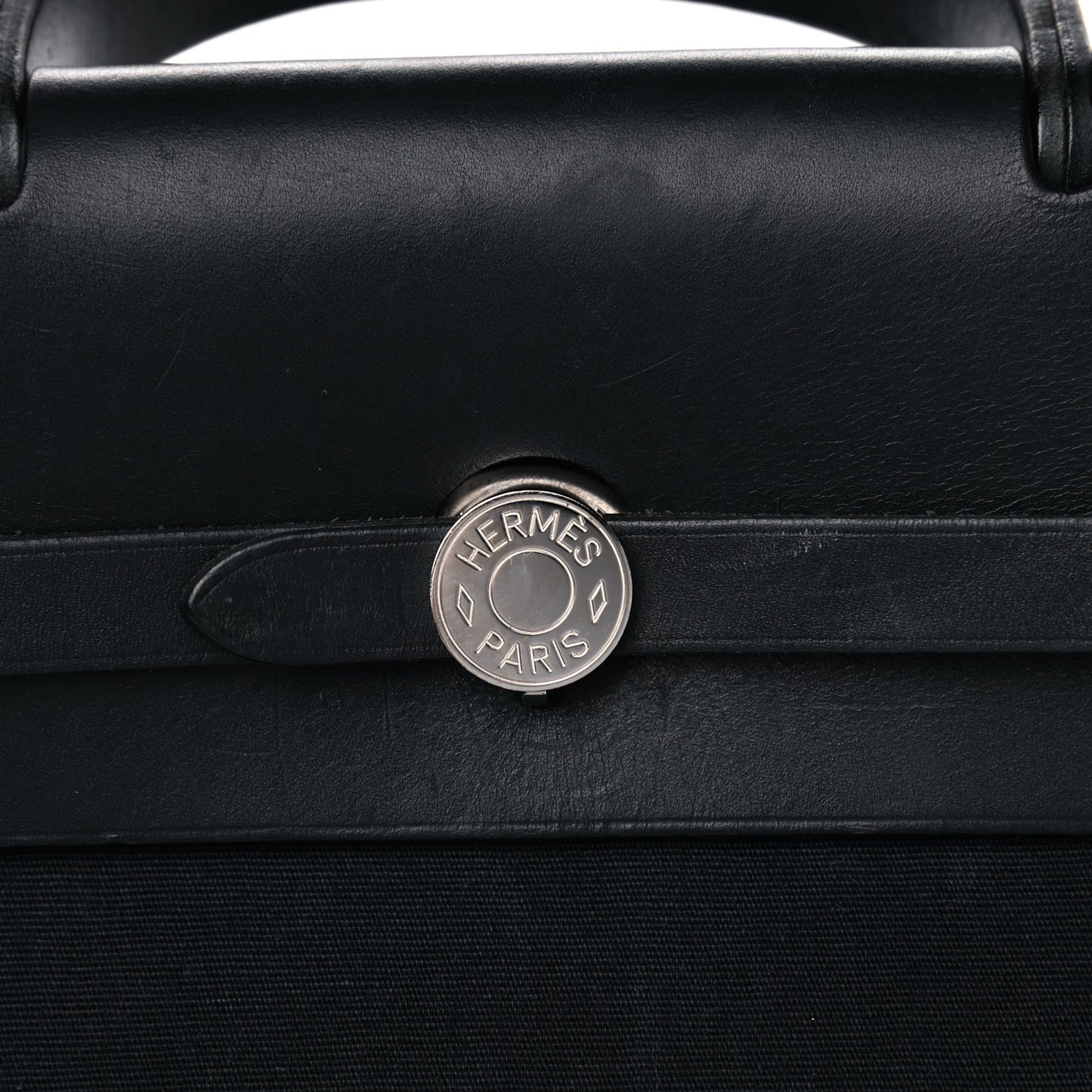 Toile Vache Calfskin Herbag 30 PM Backpack Black
