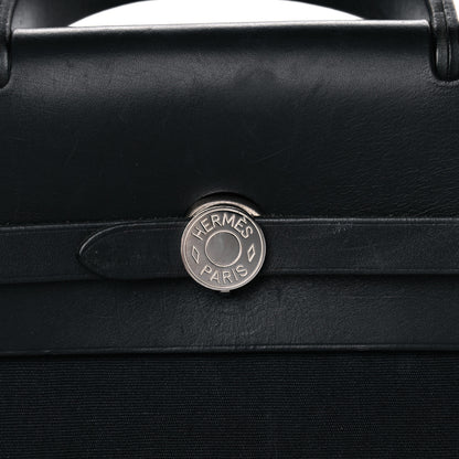 Hermes Toile Vache Calfskin Herbag 30 PM Backpack Black 9 of 13