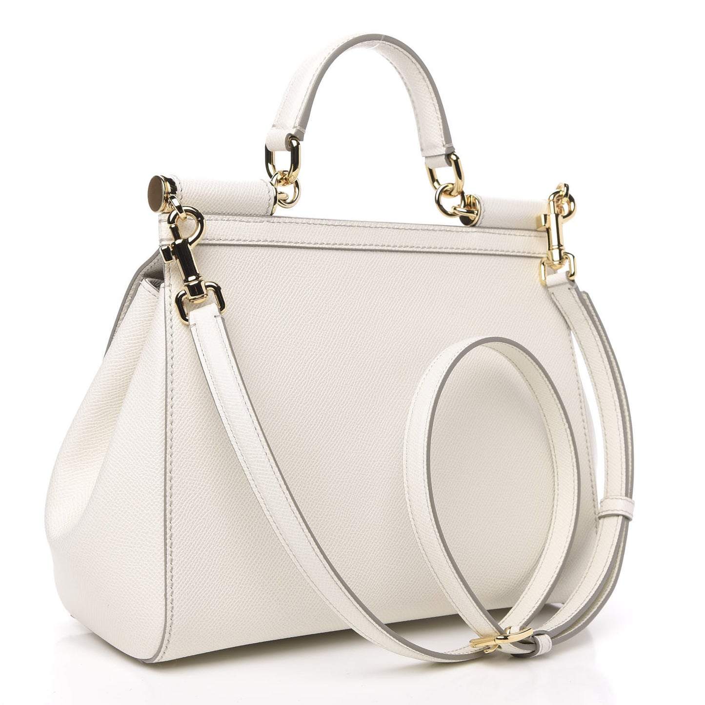 Dauphine Medium Miss Sicily Satchel White