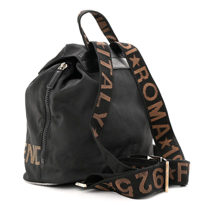 Fendi Nylon 1925 Drawstring Backpack Black 4 of 13