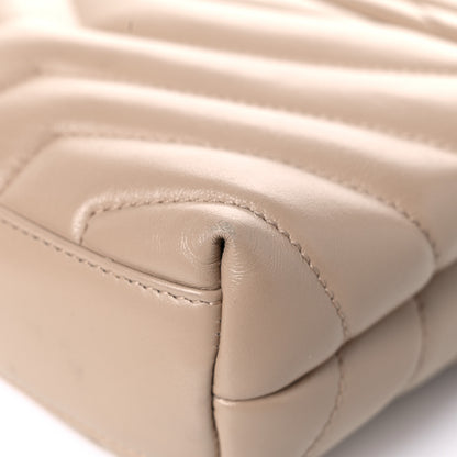 Saint Laurent Calfskin Y Quilted Monogram Toy Loulou Crossbody Bag Dark Beige 12 of 19