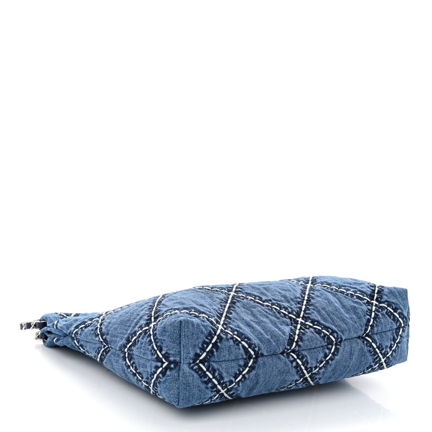 Chanel Denim Quilted Stitched Small Chanel 22 Blue 5 of 11