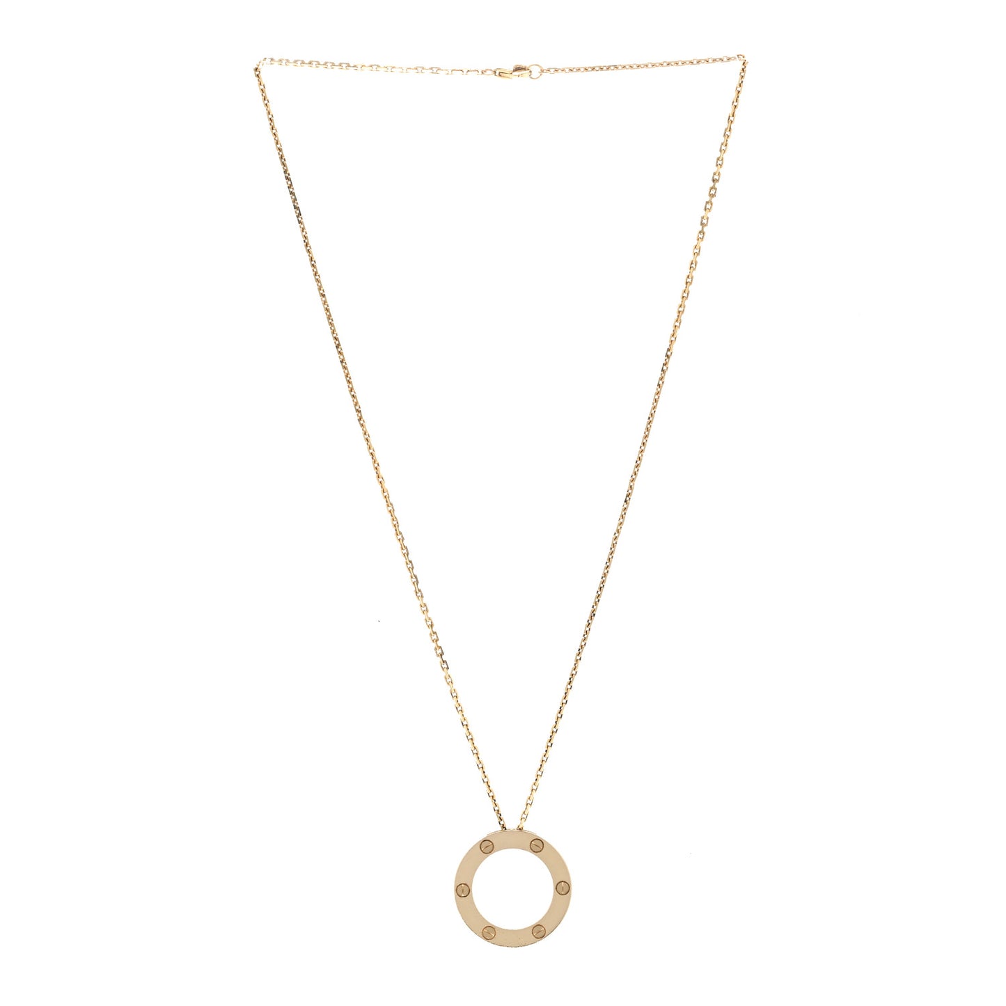 18K Yellow Gold LOVE Pendant Necklace