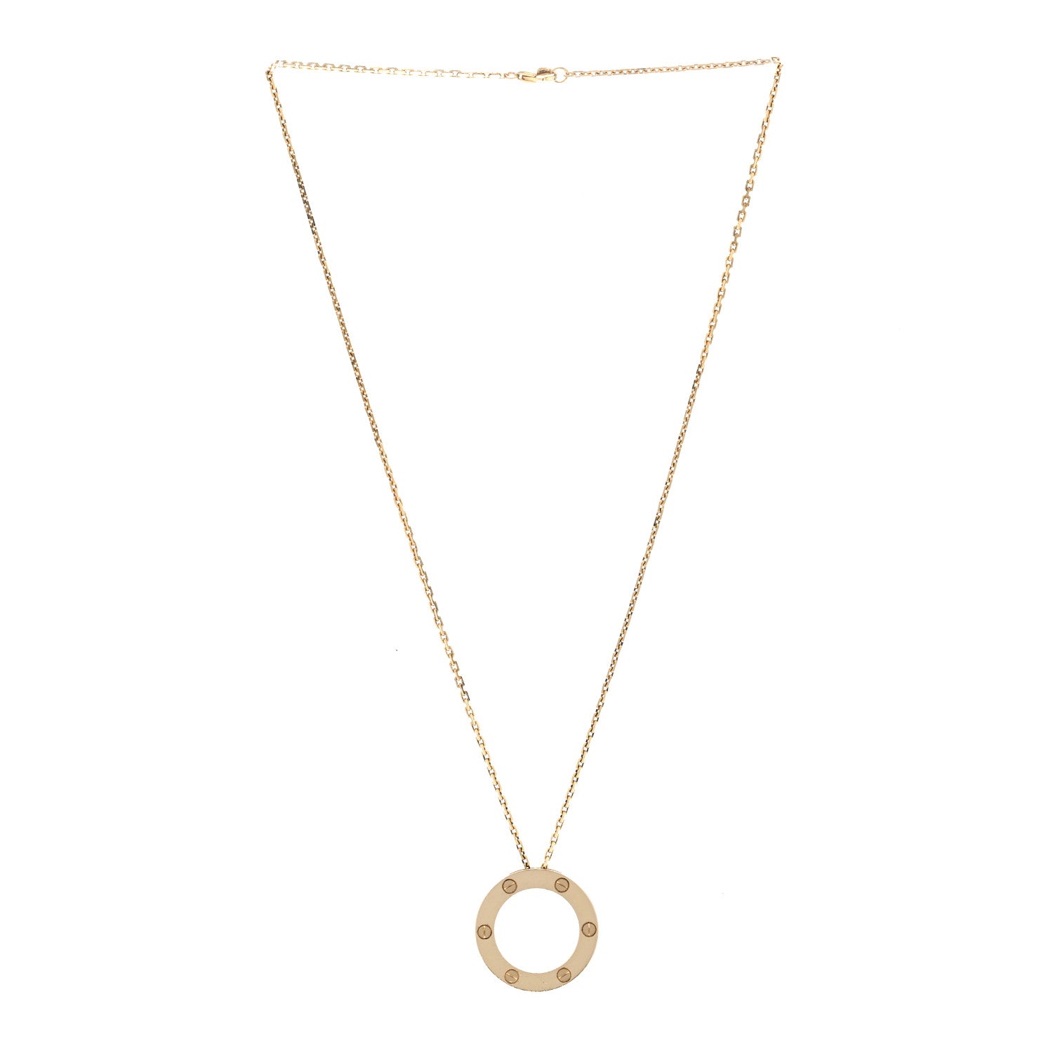 Cartier 18K Yellow Gold LOVE Pendant Necklace 3 of 7