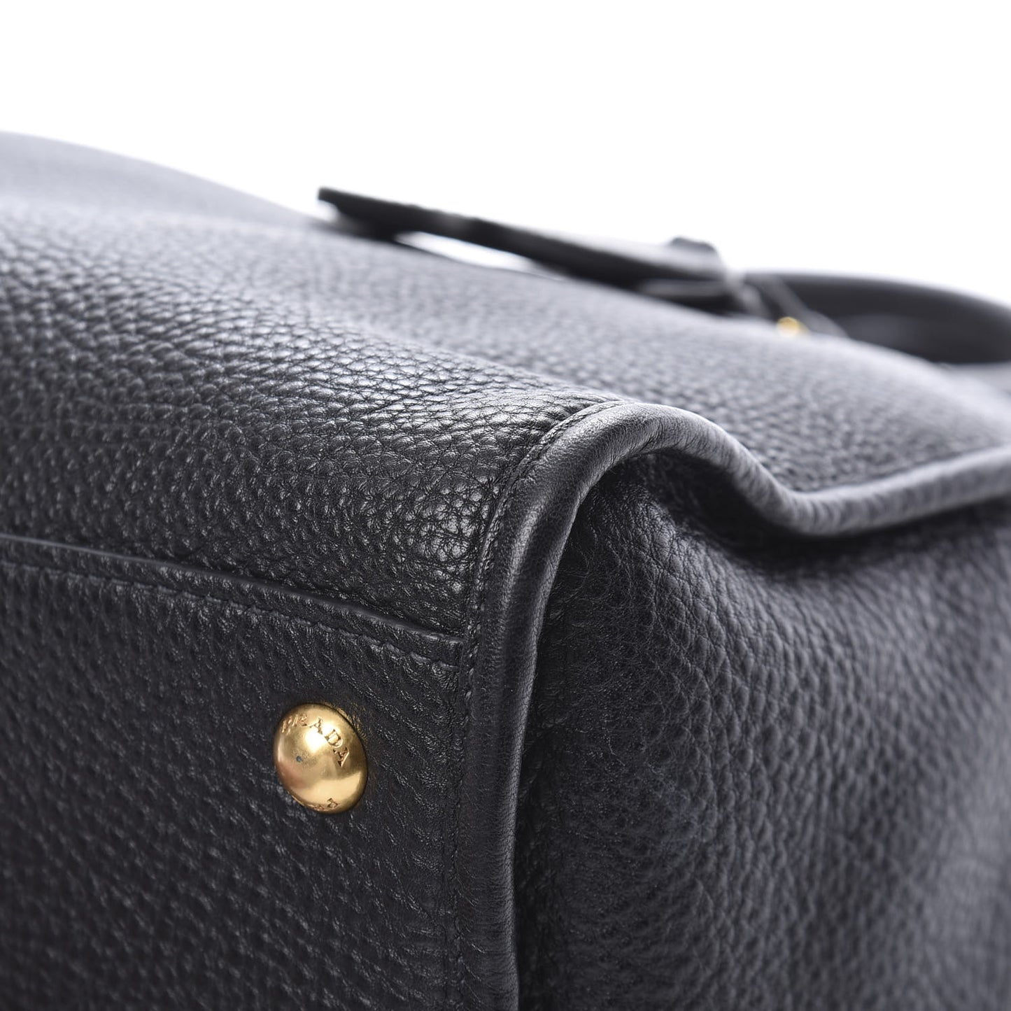 Vitello Daino Shopping Satchel Black
